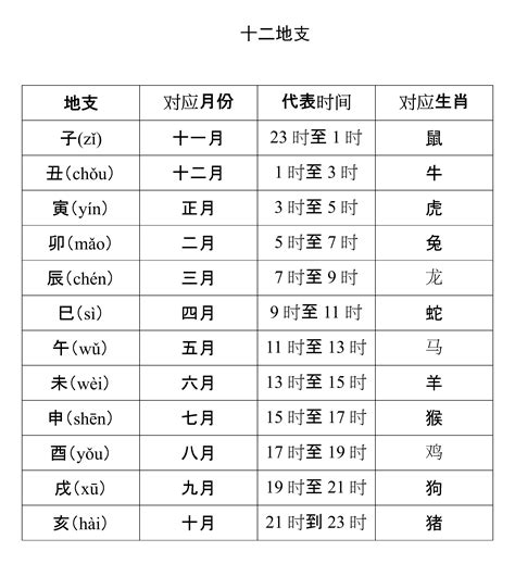 地支天干|十二天干地支对照表 十天干和十二地支详解